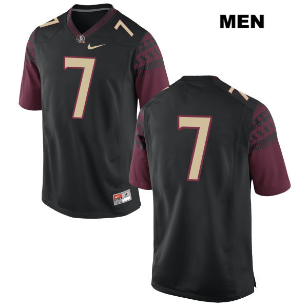 Men's NCAA Nike Florida State Seminoles #7 Ermon Lane College No Name Black Stitched Authentic Football Jersey XRP3269UH